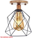Ver imagem 4 de Lustre Teto Plafon Industrial Aramado Cálice Preto Retrô Luminária Vintage Cobre Rose Agp
