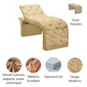Ver imagem 4 de Maca Estofada Estética Cílios Regulável Spa Veludo Juliette:bege