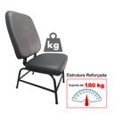 Ver imagem 5 de Cadeira para Obeso Cadeirão Fixo Estofado Max Reforçada até 180 Kg Courvin Preto