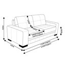 Ver imagem 3 de Jogo de Sofá 2 e 3 Lugares Sala de Estar Milano Couro Bege - Gran Belo