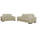 Ver imagem 7 de Jogo de Sofá 2 e 3 Lugares Sala de Estar Milano Couro Bege - Gran Belo