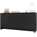Ver imagem 1 de Balcao Buffet 50523 3 Portas 160cm Preto Dcasa