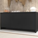 Ver imagem 2 de Balcao Buffet 50523 3 Portas 160cm Preto Dcasa