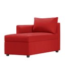 Ver imagem 2 de Recamier Divã Londres 140cm Suede Vermelho - Inova Decor Inova Decorações