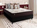 Ver imagem 1 de Conjunto Cama Box Casal c/ Molas Ensacadas Allura Preto 138x188x58