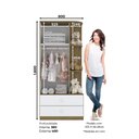 Ver imagem 6 de Guarda Roupa Labirinto com 2 Portas e 2 Gavetas – Rústico/Branco