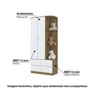 Ver imagem 2 de Guarda Roupa Labirinto com 2 Portas e 2 Gavetas – Rústico/Branco