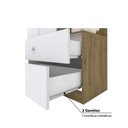 Ver imagem 4 de Guarda Roupa Labirinto com 2 Portas e 2 Gavetas – Rústico/Branco
