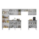 Ver imagem 5 de Armário Cozinha Modulada Completa 298cm Pequim Top Multimóveis Mp3768 Branco/lacca Fumê