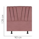 Ver imagem 2 de Cabeceira para Cama Box Solteiro 90 Cm Bélgica:rose