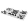 COOKTOP VIDRO BRANCO 5 QUEIMADORES SUGGAR FG5305ABR - 1