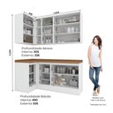 Ver imagem 2 de Lavanderia Modulada Hp-Nature 8 Portas 11 Prateleiras MDF Branco Henn