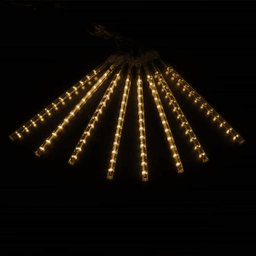 8 Tubos de Luz Led de 50cm em Cascata de Iluminação Efeito Gelo Chuva Natal Cor:branco Quente - 3