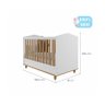 Berco Mimo Com Pés E Vira Mini Cama 100 % Mdf Branco/Nature - 8