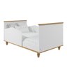 Berco Mimo Com Pés E Vira Mini Cama 100 % Mdf Branco/Nature - 4
