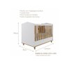 Berco Mimo Com Pés E Vira Mini Cama 100 % Mdf Branco/Nature - 9