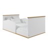 Berco Mimo Com Pés E Vira Mini Cama 100 % Mdf Branco/Nature - 5