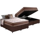 Ver imagem 1 de Cama Box Baú Queen: Colchão Molas Ensacadas D Angelis Anjos Superlastic Duo Sono +base Crc Courano