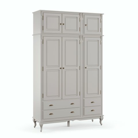 Roupeiro Hannover 3 Portas 4 Gavetas com Maleiro - 60822