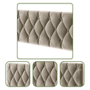 Ver imagem 2 de Cabeceira de Cama Queen Estofada Capitone Pari 1,60 X 55 Areia Suede