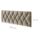 Ver imagem 4 de Cabeceira de Cama Queen Estofada Capitone Pari 1,60 X 55 Areia Suede
