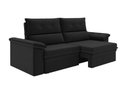 Ver imagem 2 de Sofá Aspen 1,80m Retrátil e Reclinável Suede Preto Xflex Sofás