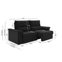 Ver imagem 2 de Sofá Aspen 1,80m Retrátil Reclinável Suede Preto Xflex Sofás