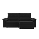 Ver imagem 3 de Sofá Aspen 1,80m Retrátil Reclinável Suede Preto Xflex Sofás