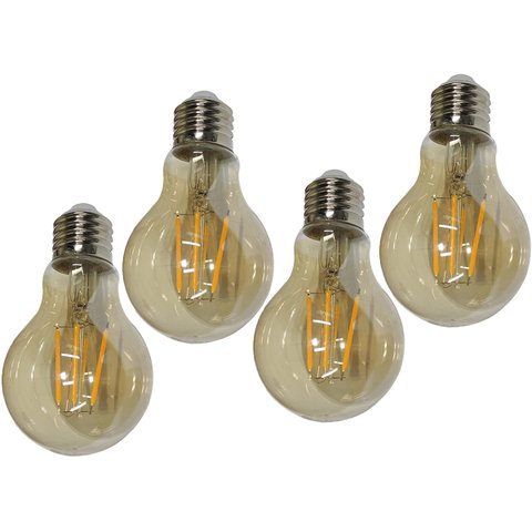 Lampada Led Multifilamento 30w Iluminaçao Kit 4 Uni Decoraçao Vintage Quarto Sala Casa Varanda Garag