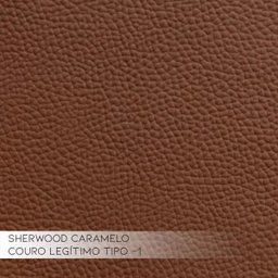Sofá 3 Lugares Sala de Estar Pés Madeira Kenny 2,40M Couro Caramelo - Gran Belo - 4