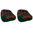 Ver imagem 1 de Kit 02 Poltrona Paloma Sala Pé Plástico Suede Verde E Suede Vinho