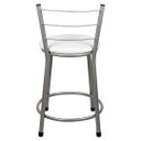 Ver imagem 5 de 2 Banquetas Baixa para Cozinha Epoxi Cinza:branco