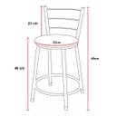 Ver imagem 6 de 2 Banquetas Baixa para Cozinha Epoxi Cinza:branco