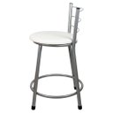 Ver imagem 4 de 2 Banquetas Baixa para Cozinha Epoxi Cinza:branco