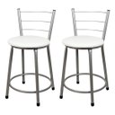 Ver imagem 1 de 2 Banquetas Baixa para Cozinha Epoxi Cinza:branco