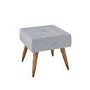Ver imagem 5 de Kit Poltrona Decorativa com Puff Pequim Veludo Matrix Cor:linho Cinza