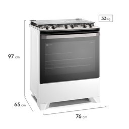 Fogão a Gás de Piso 5 Bocas Electrolux em Inox com VaporBake - FE5IB - 6