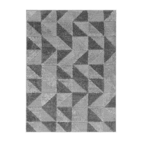 Tapete Sala Jazz 1,00 X 1,50 Pelos Alto Relevo Cinza Chumbo