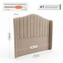 Ver imagem 4 de Cabeceira Estofada Cama Box Queen Arya 160cm Moderna Premium Bouclê Capuccino - Abmaza