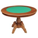 Ver imagem 1 de Mesa de Jogos Carteado Redonda Montreal 6 Lugares Tampo Reversível com Gavetas e Porta Copos Amê