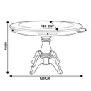 Ver imagem 3 de Mesa de Jogos Carteado Redonda Montreal 6 Lugares Tampo Reversível com Gavetas e Porta Copos Amê