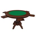 Ver mais imagens de Mesa de Jogos Carteado Redonda Montreal 6 Lugares Tampo Reversível com Gavetas e Porta Copos