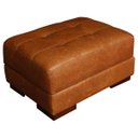 Ver imagem 1 de Puff Decorativo Sala de Estar Milano Pés Madeira Couro Mel - Gran Belo