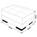 Ver imagem 3 de Puff Decorativo Sala de Estar Milano Pés Madeira Couro Mel - Gran Belo