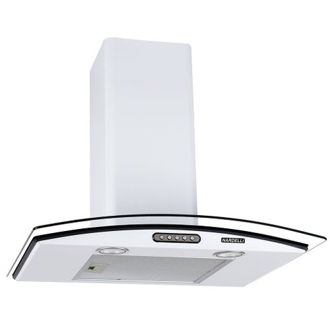 Coifa de Parede 60cm Vidro Curvo Slim 220v Nardelli White