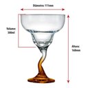 Ver imagem 4 de Kit Taças Drink Vidro Martini/Margarita/Cocktail Laranja