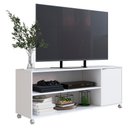 Ver imagem 3 de Rack Bancada para Tv 55 Pol Rodizio Abs 135 Cm B57 Branco Novam