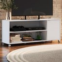 Ver imagem 1 de Rack Bancada para Tv 55 Pol Rodizio Abs 135 Cm B57 Branco Novam