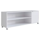 Ver imagem 2 de Rack Bancada para Tv 55 Pol Rodizio Abs 135 Cm B57 Branco Novam