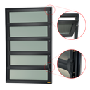 Ver imagem 2 de Basculante Alumínio 100 x 60 Elite V.Boreal Preto Brimak